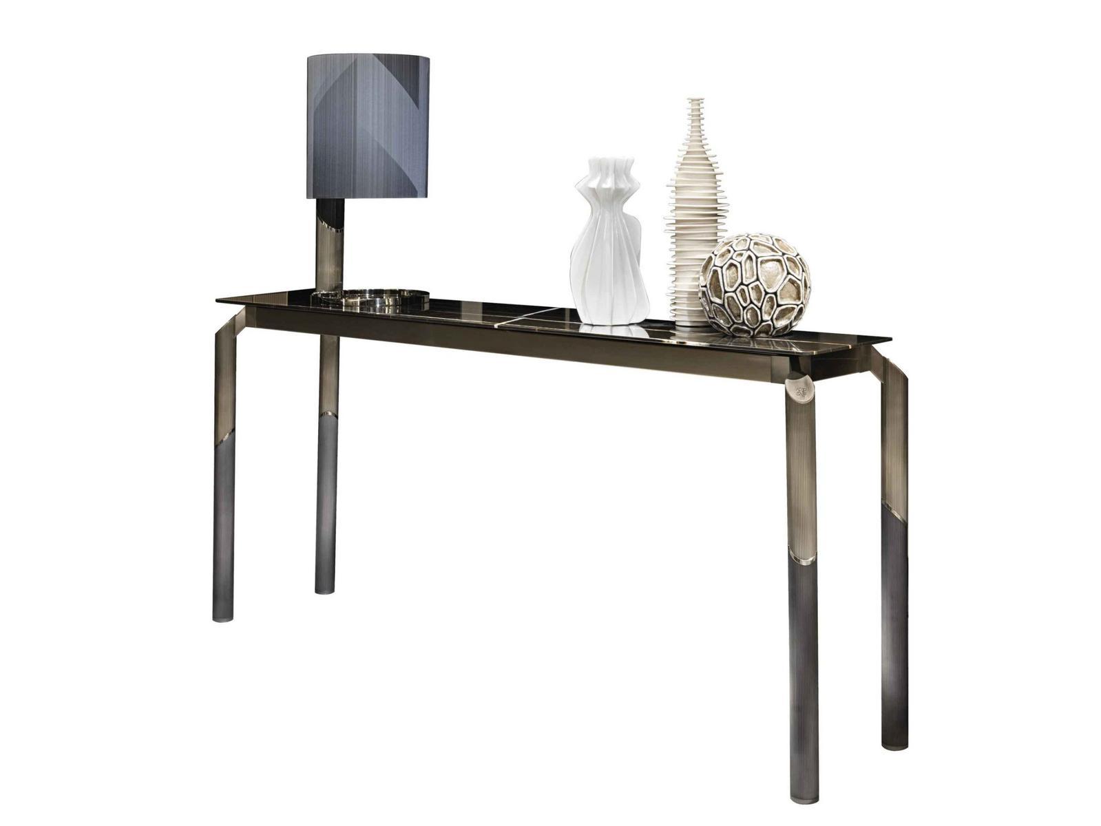 MILTON Rectangular marble console table