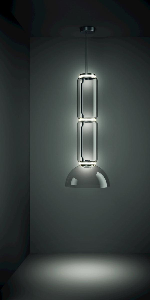 NOCTAMBULE BOWL LED direct light Blown crystal pendant lamp