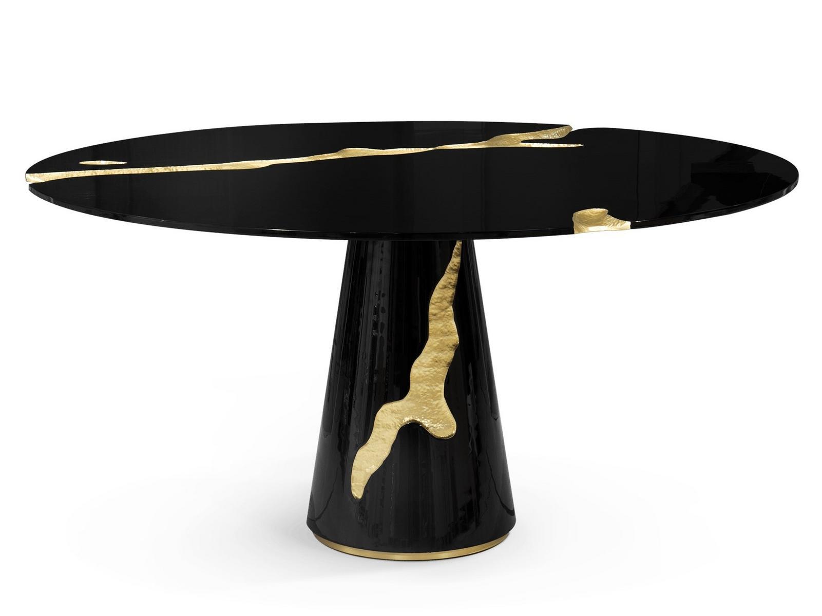 EMPIRE Round wooden dining table