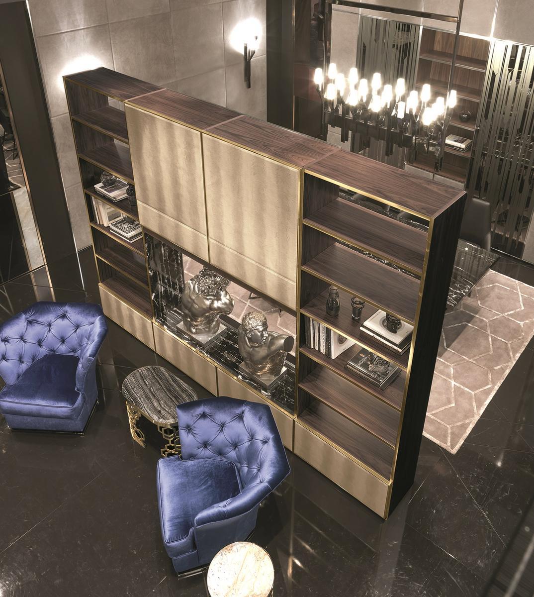IANUS MIDDLE Modular leather storage wall