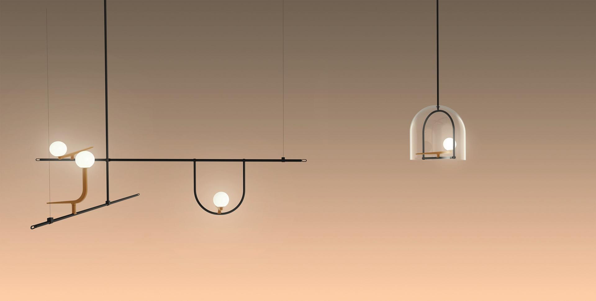YANZI LED direct light brass pendant lamp