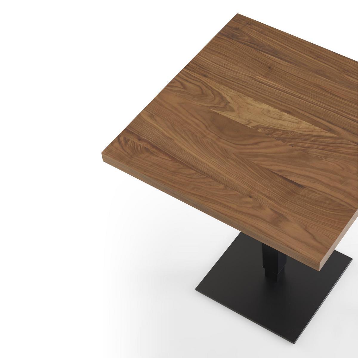 CUMULO Square steel and wood table