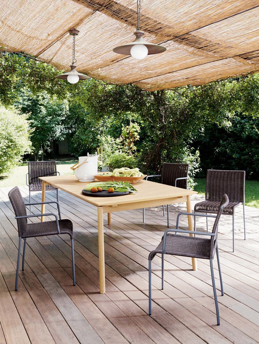 DOCK Rectangular iroko garden table