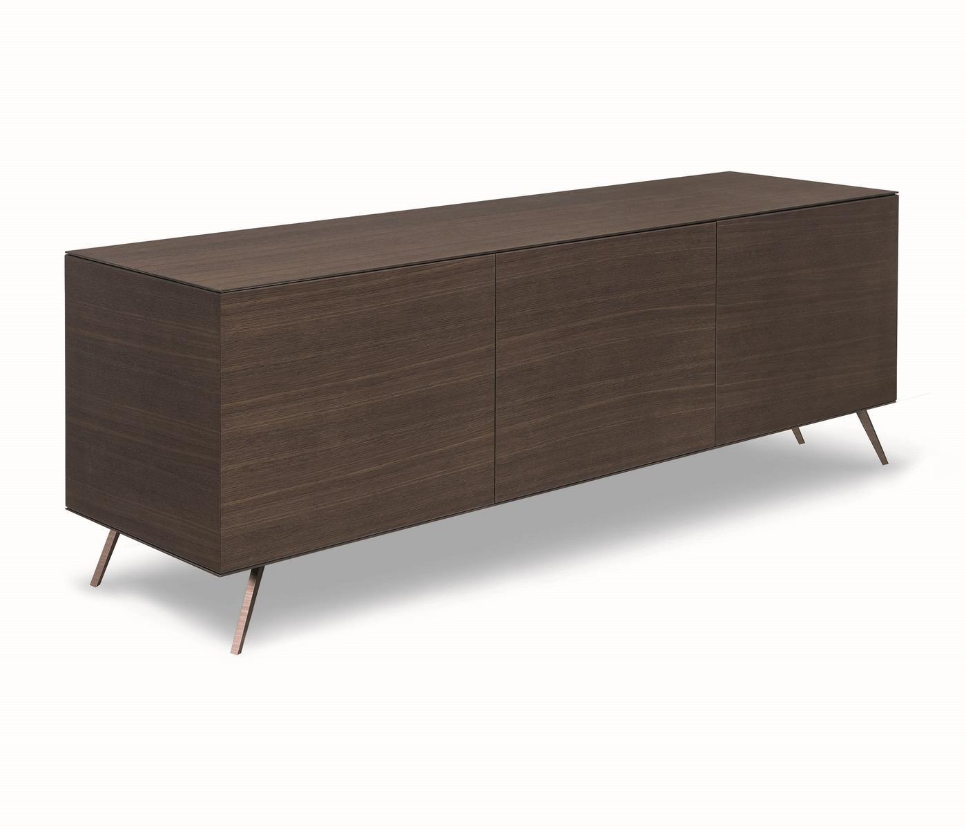 LINEA Suspended oak sideboard with doors