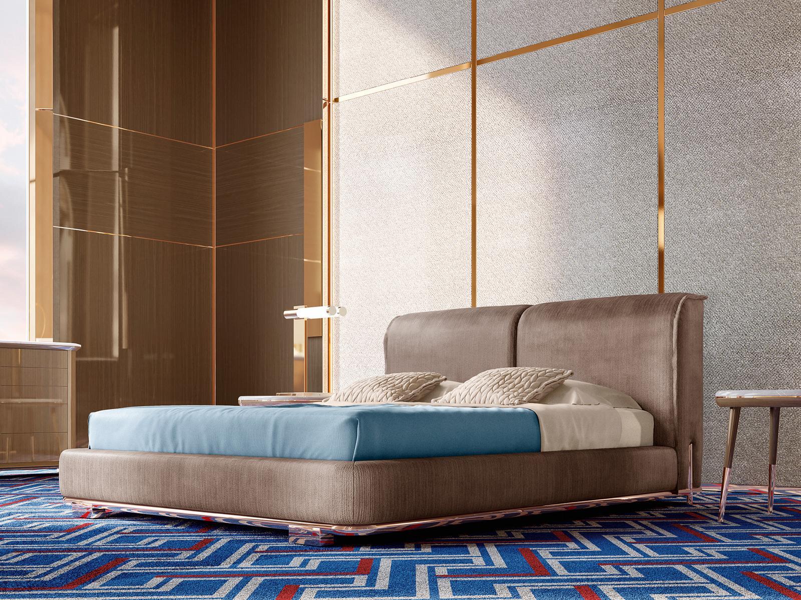 VALERY Double bed with upholstered headboard