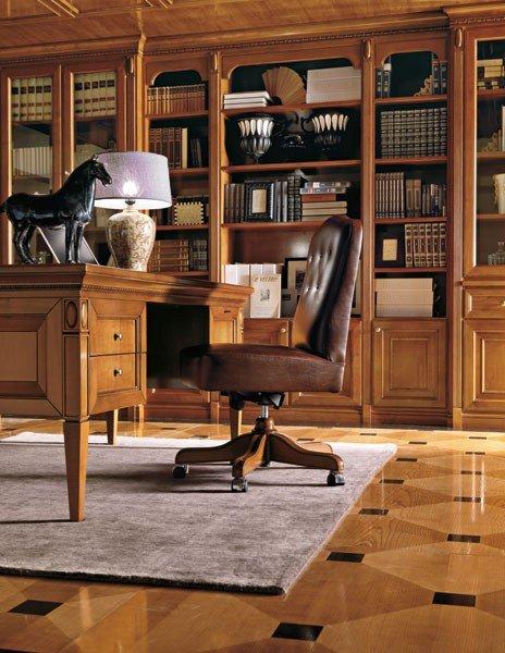 TORINO Wall-mounted custom cherry wood bookcase
