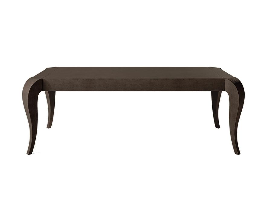 MARILYN Extending rectangular solid wood dining table
