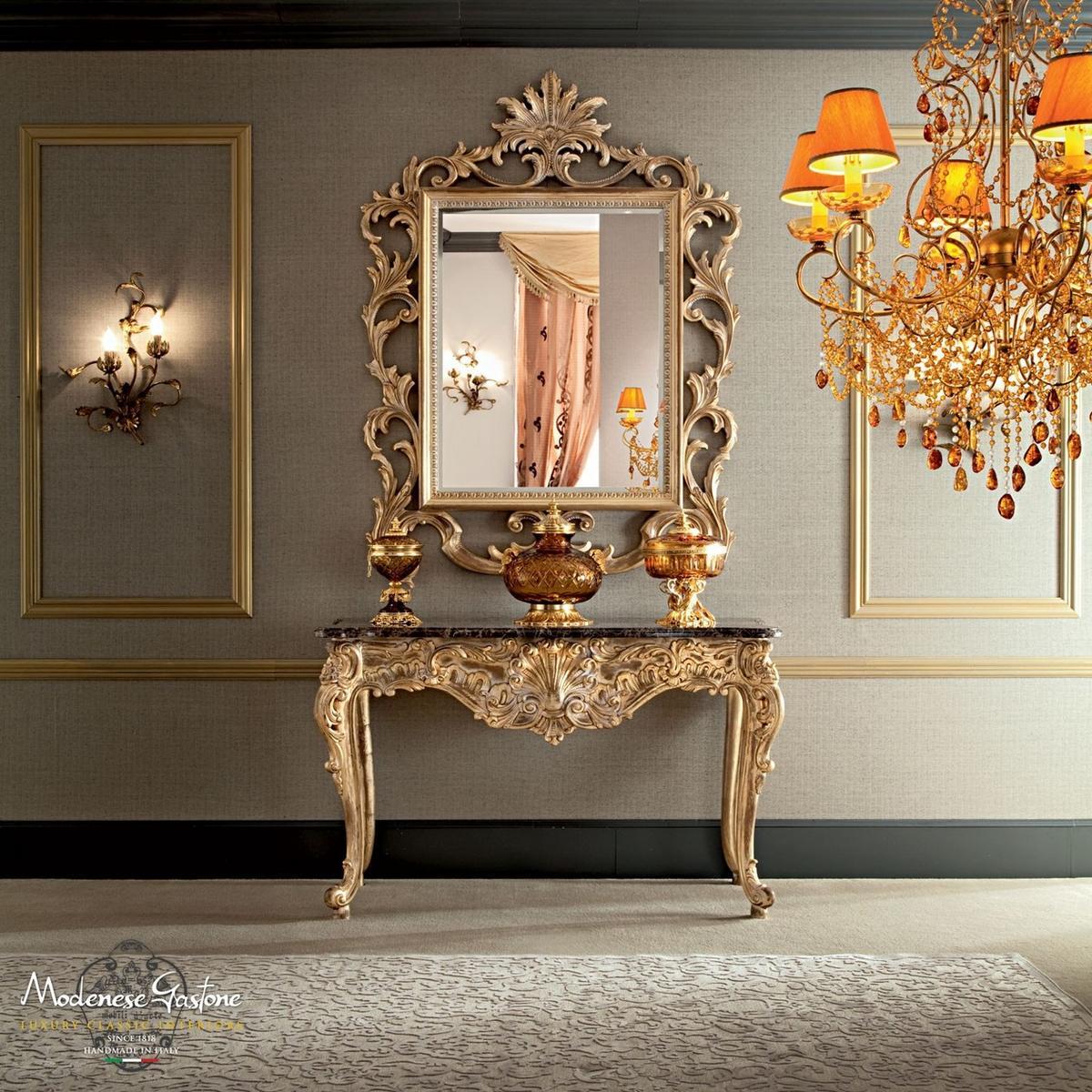 12611 Rectangular solid wood console table