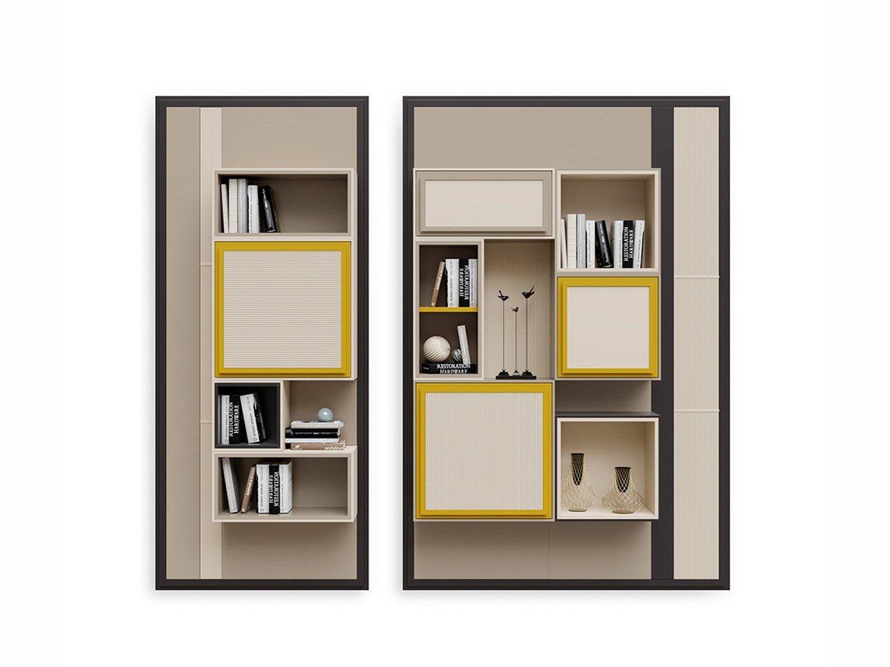 PR.864 Sectional wall-mounted storage wall