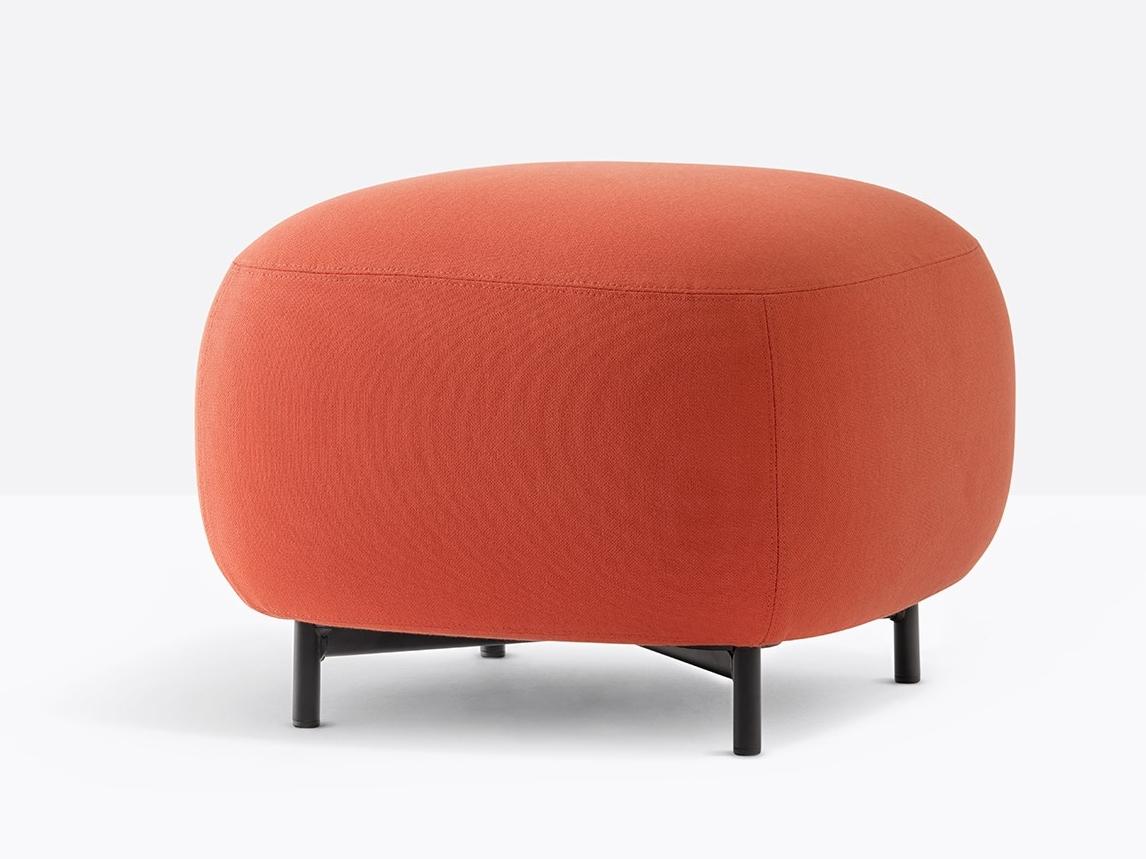 BUDDY 210 Upholstered square fabric pouf