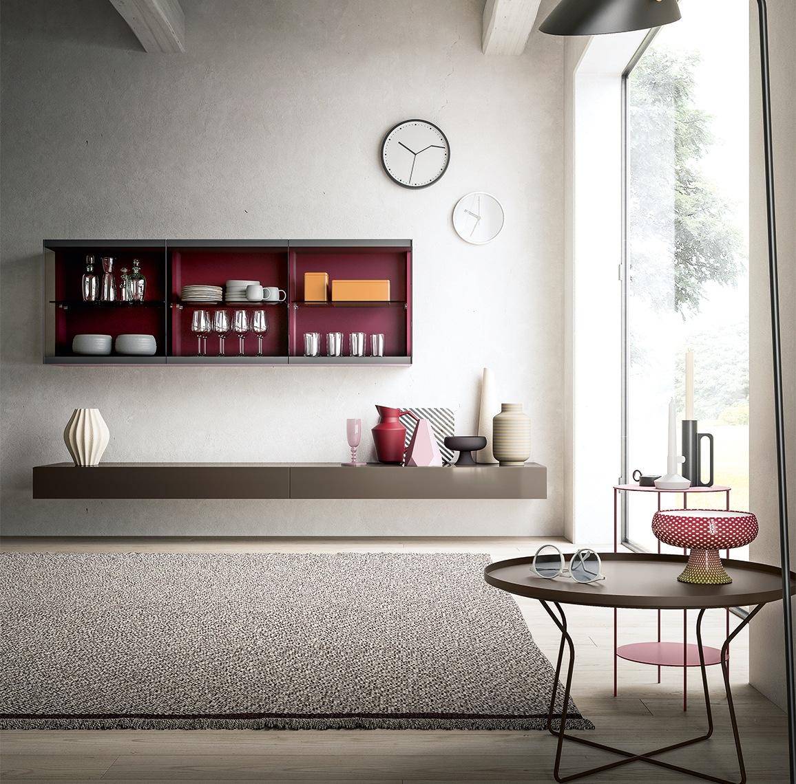 DAY COLLECTION Modular lacquered storage wall