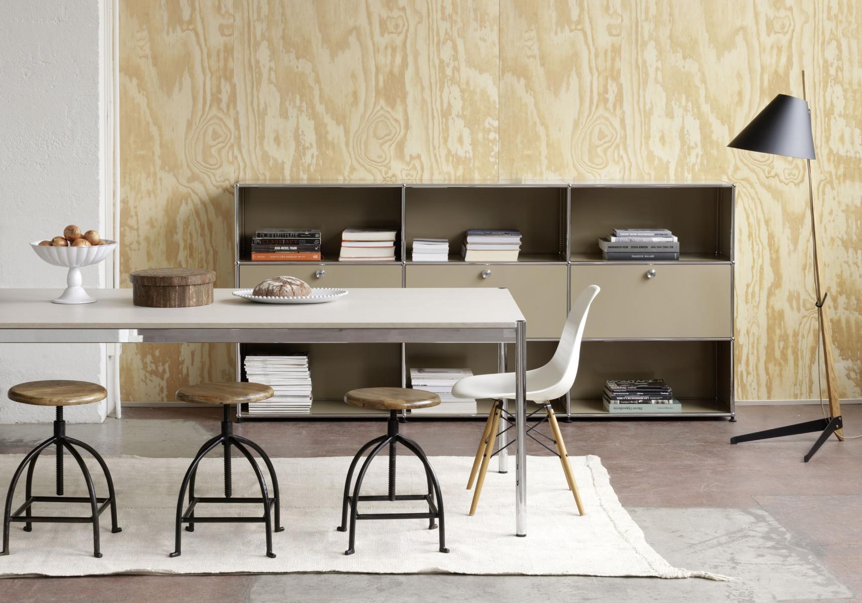 HALLER DINING TABLE Rectangular glass dining table