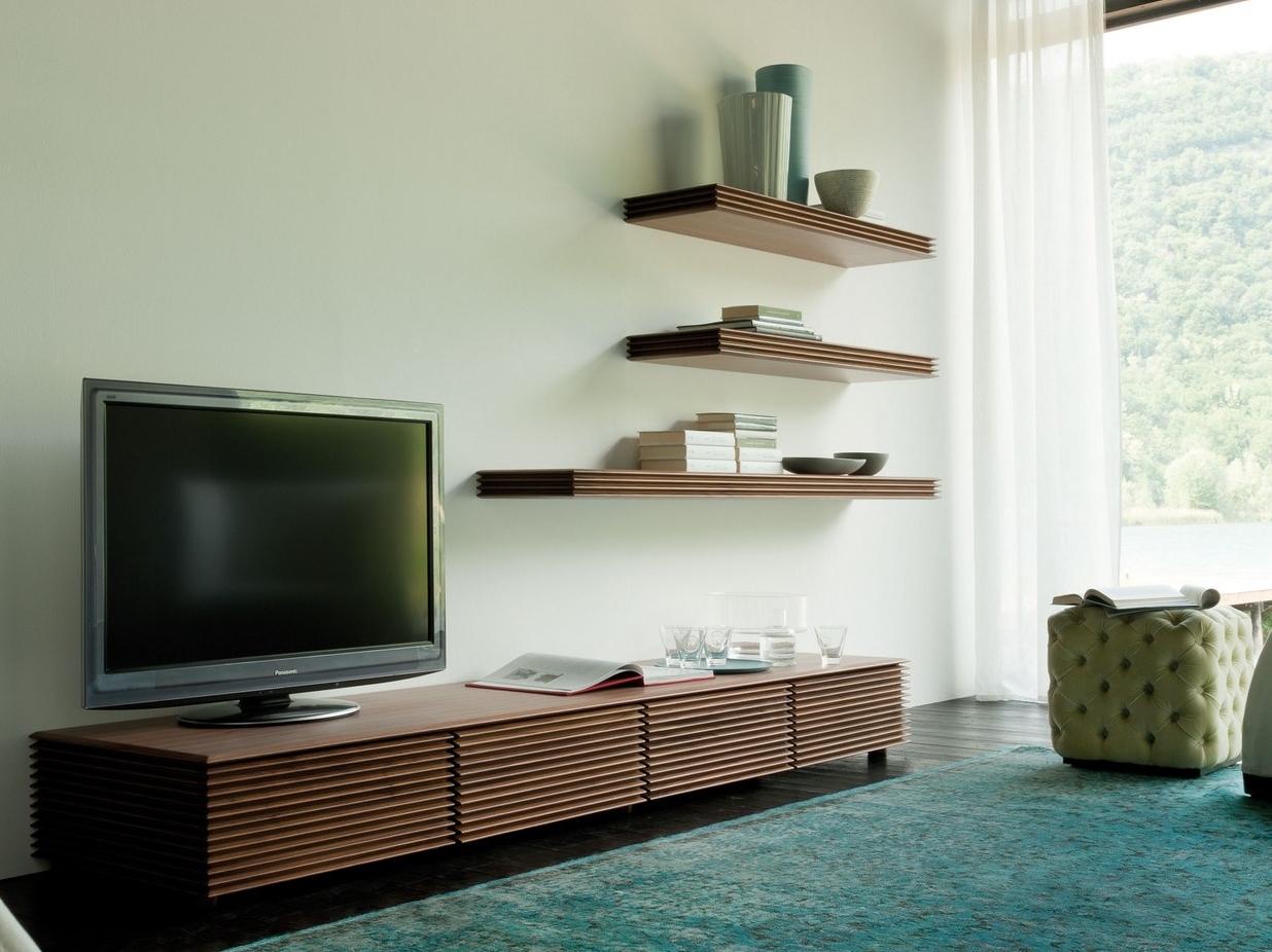 RIGA Low walnut TV cabinet