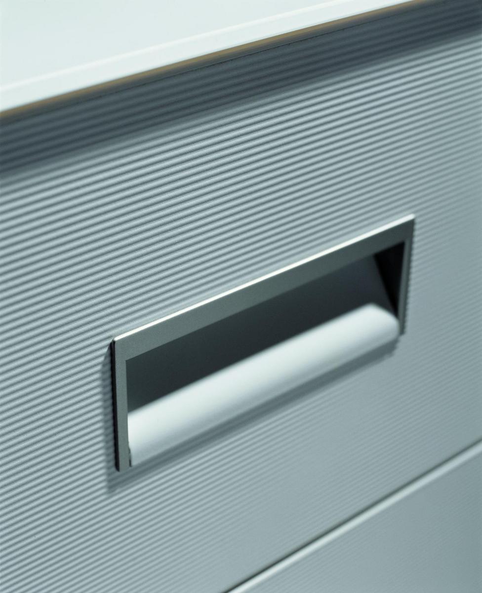 TRAVEL STUDIO Rectangular laminate writing desk with drawers