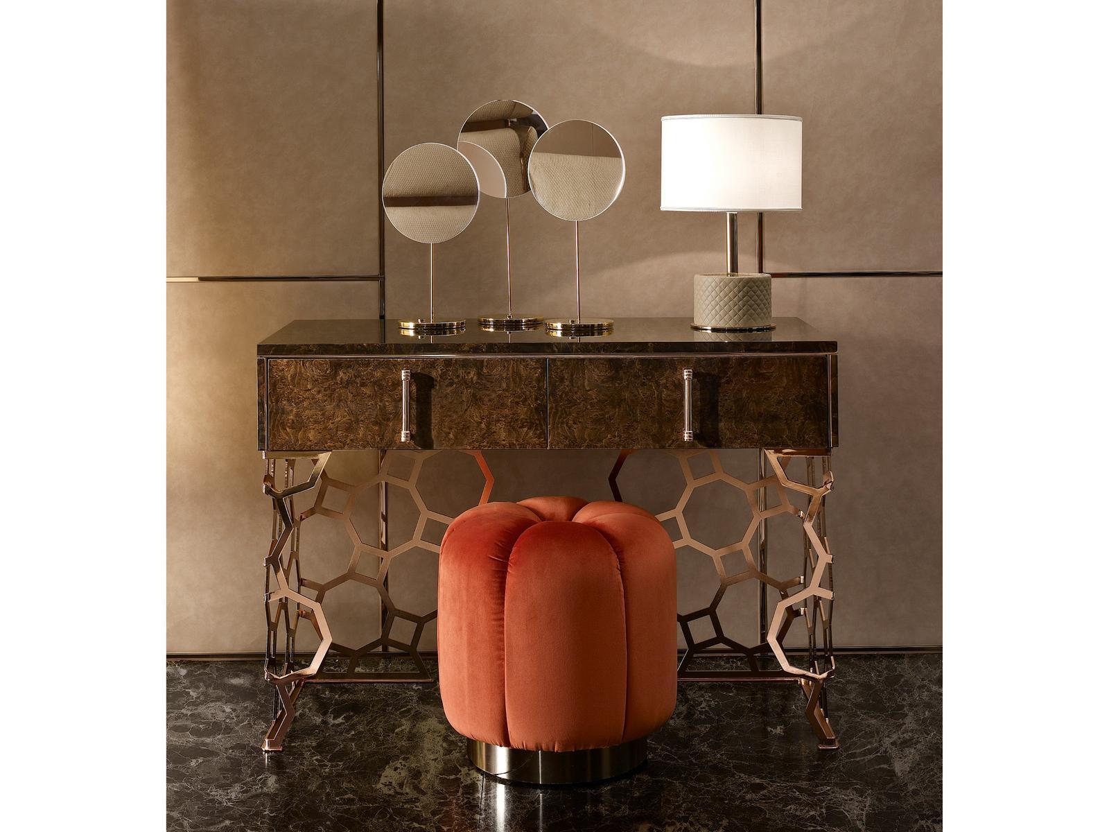 JILL Upholstered round pouf