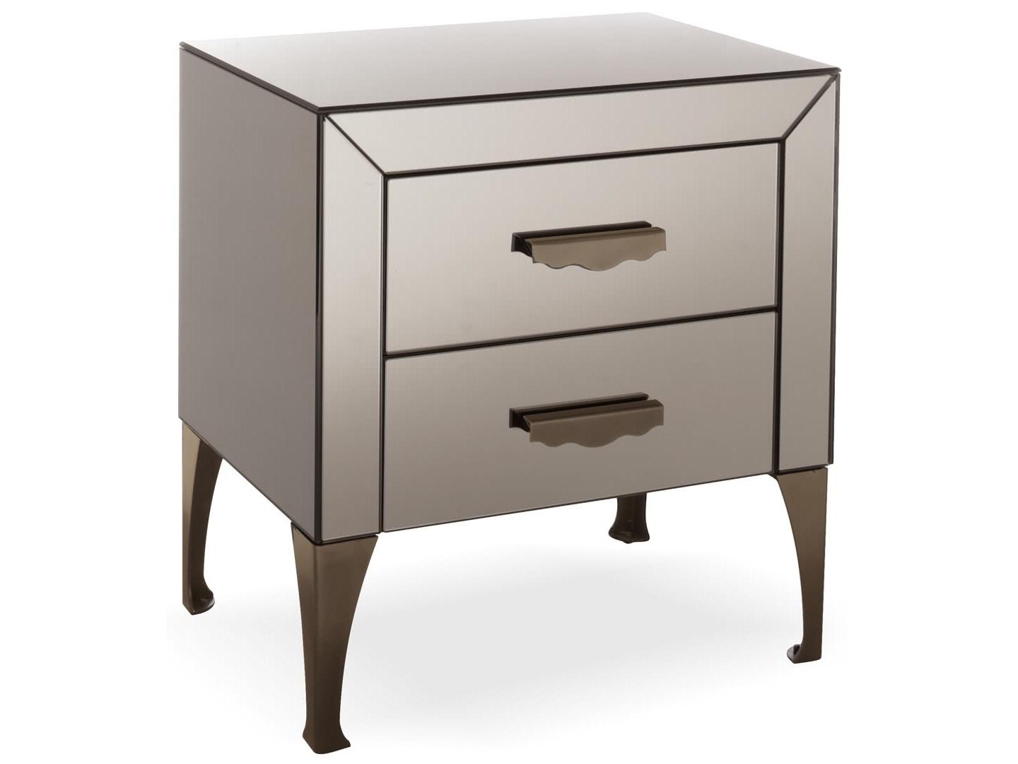 ADONE Wooden bedside table with drawers