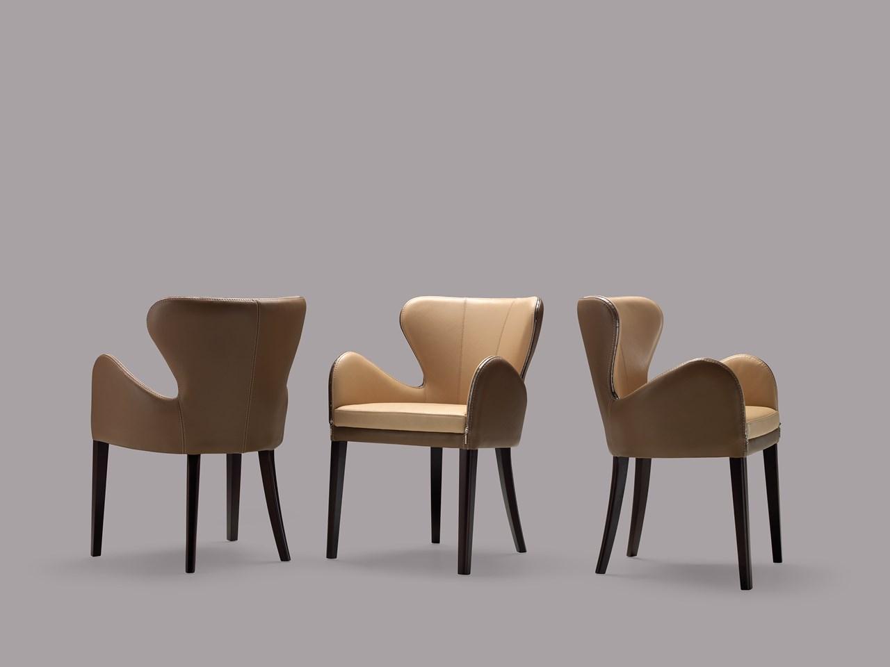 ELEKTRA Upholstered leather chair