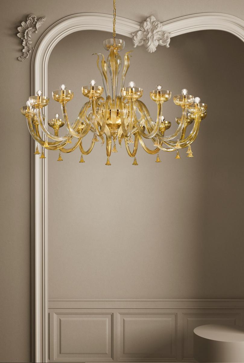 FOSCARI Glass chandelier