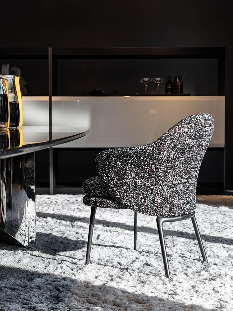ANGIE Fabric easy chair with armrests