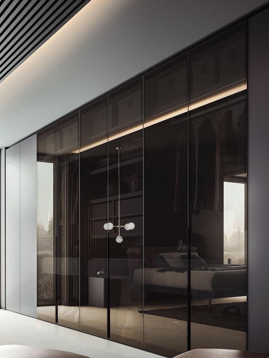 VITRUM Wood and glass wardrobe