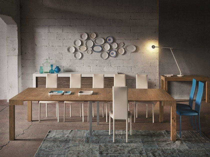 PQR TWOOD Extending rectangular console table