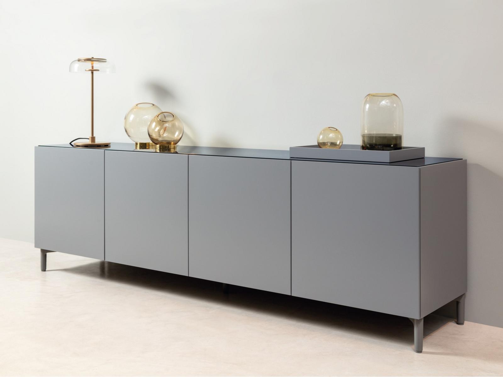 9200 STRETTO Wooden sideboard with doors with drawers