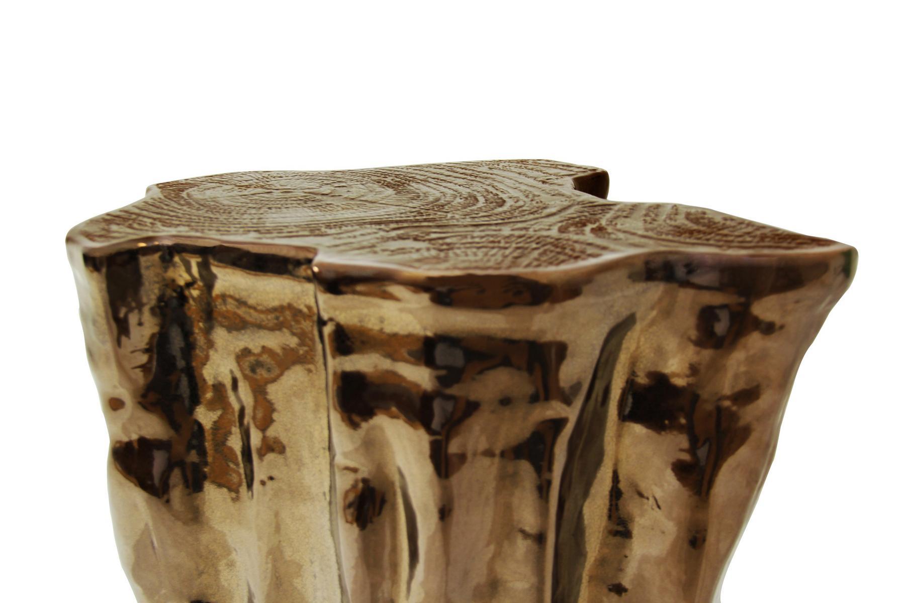 EDEN CERAMIC Brass side table