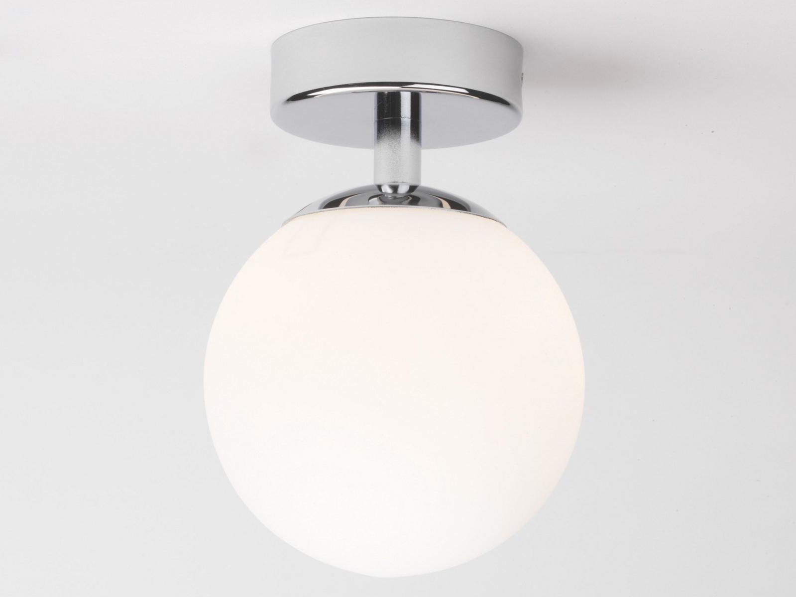 DENVER LED glass and steel ceiling lamp with dimmer
