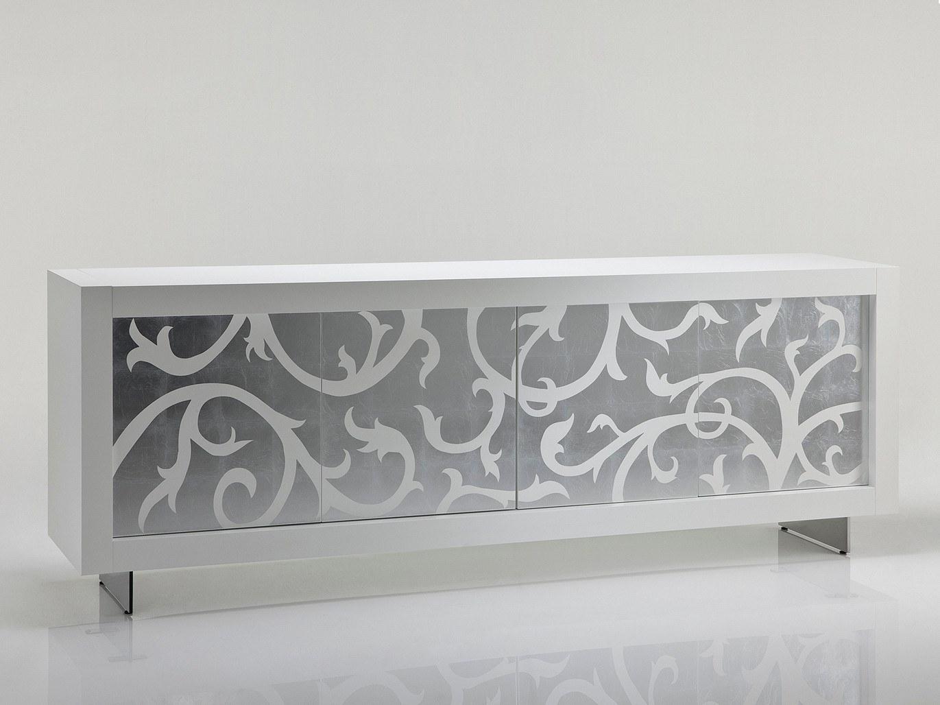 PICASSO - INTARSIO Wooden sideboard with doors