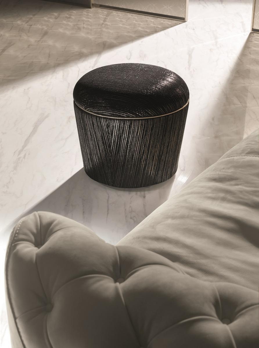 TEO LOVELUXE Round fabric pouf
