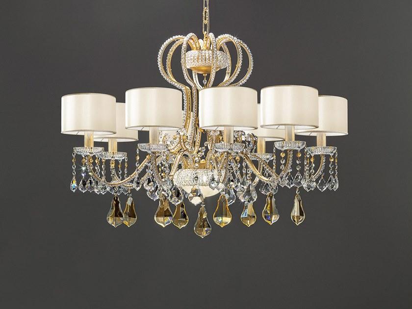 GALÀ 8+2 /6+2/ 12+3+2 Metal chandelier with crystals