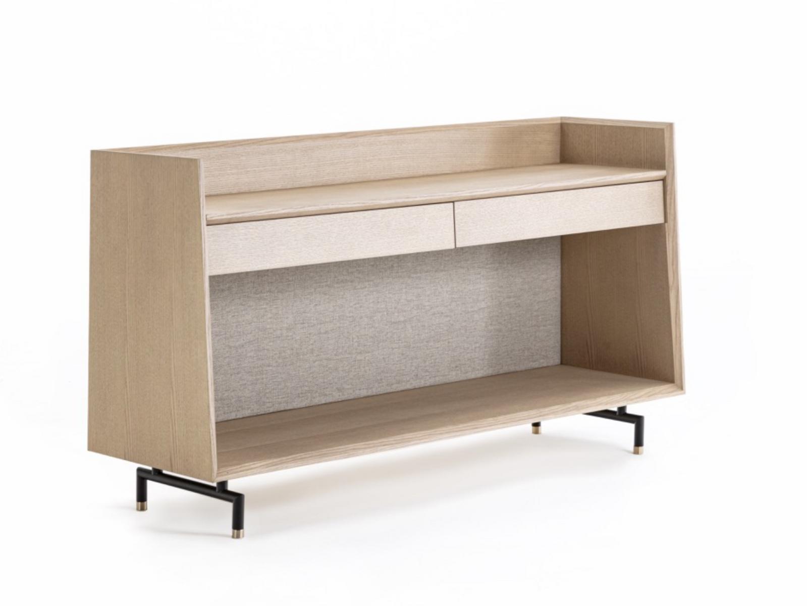 ANALOG Rectangular ash console table with drawers