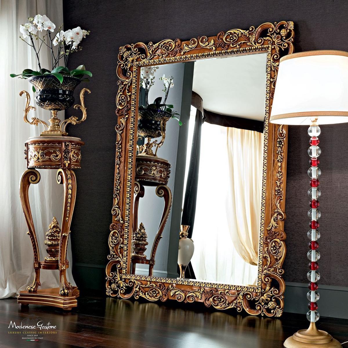 12647 Freestanding wall-mounted framed mirror