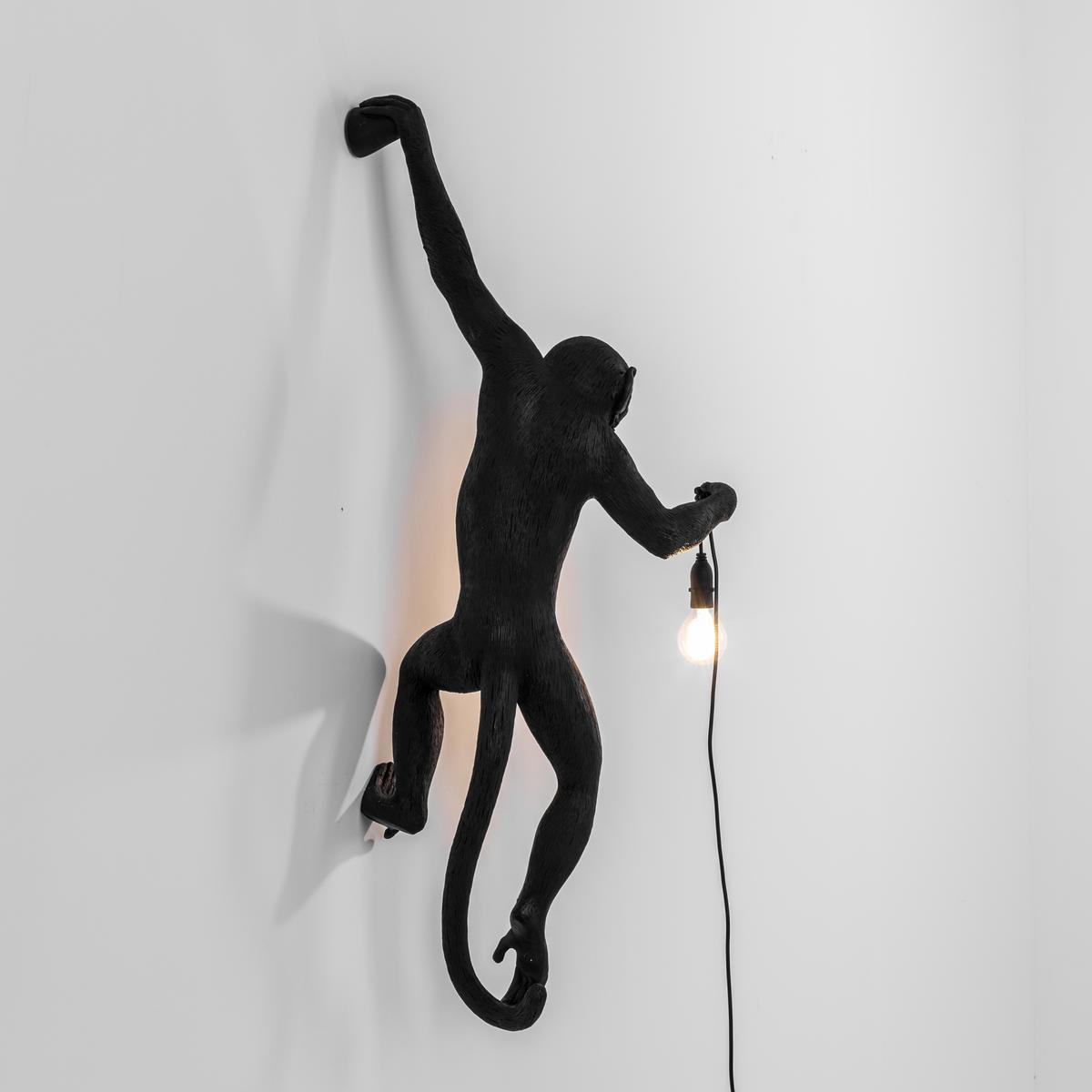 THE MONKEY LAMP BLACK HANGING LED resin wall lamp
