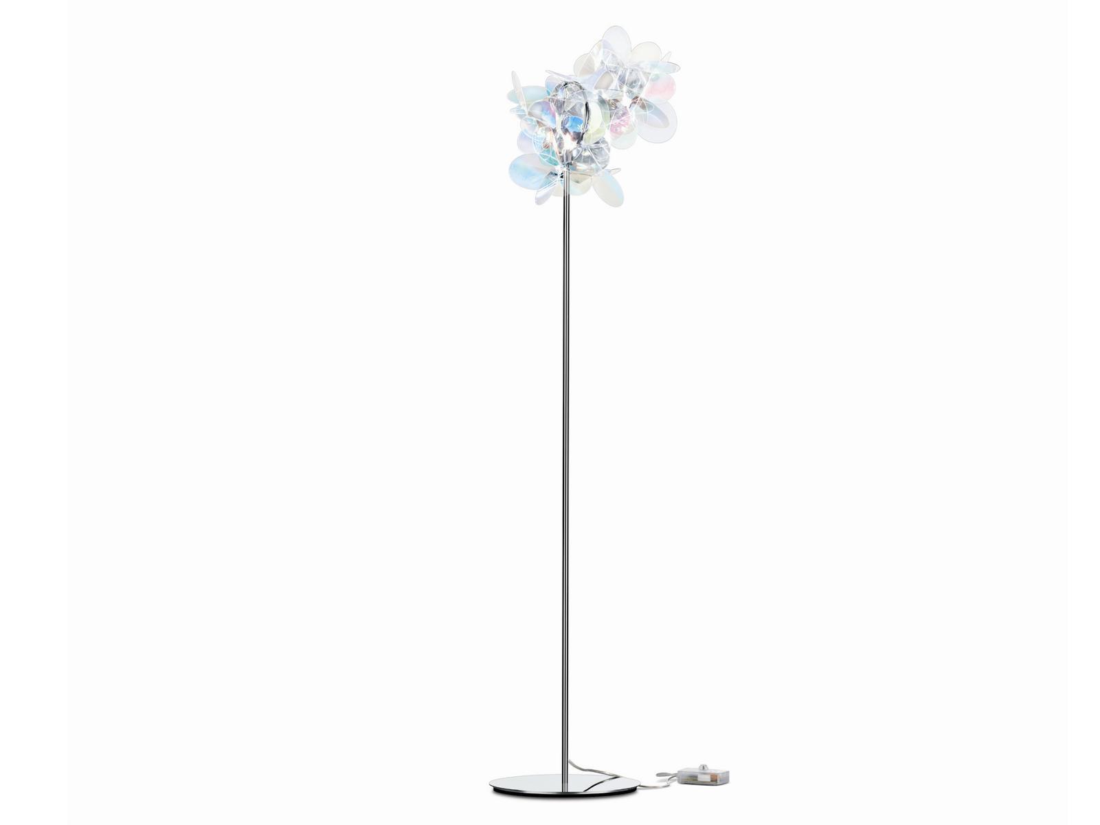 MILLE BOLLE LED polycarbonate and stainless steel floor lamp