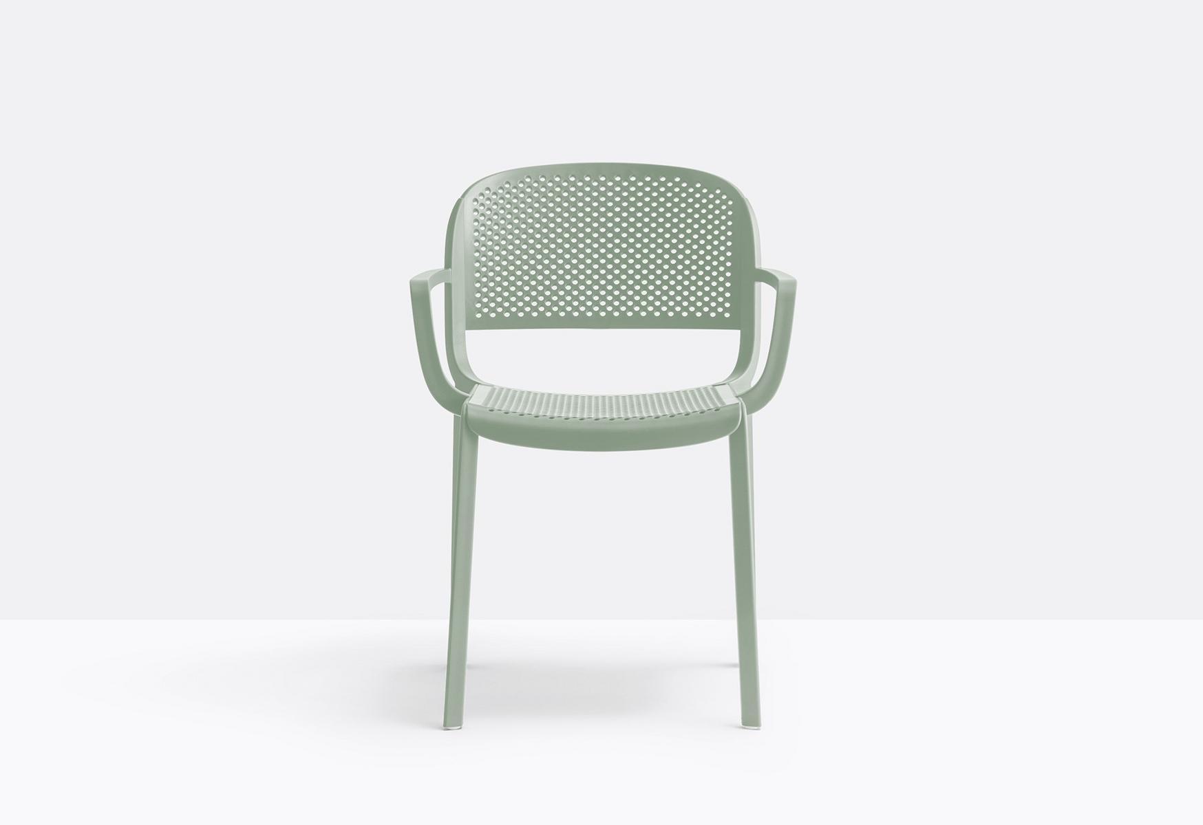 DOME 266 Polypropylene chair with armrests