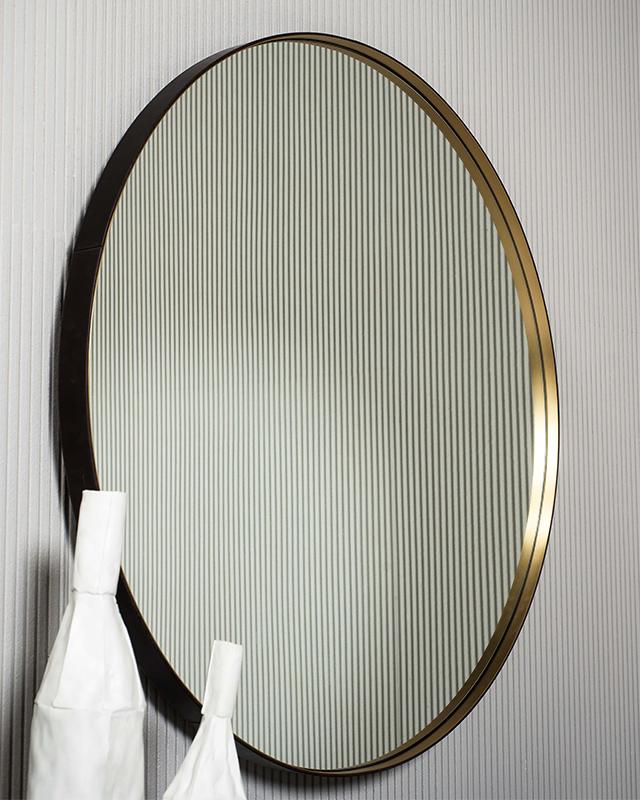 MARLENE Round wall-mounted framed mirror