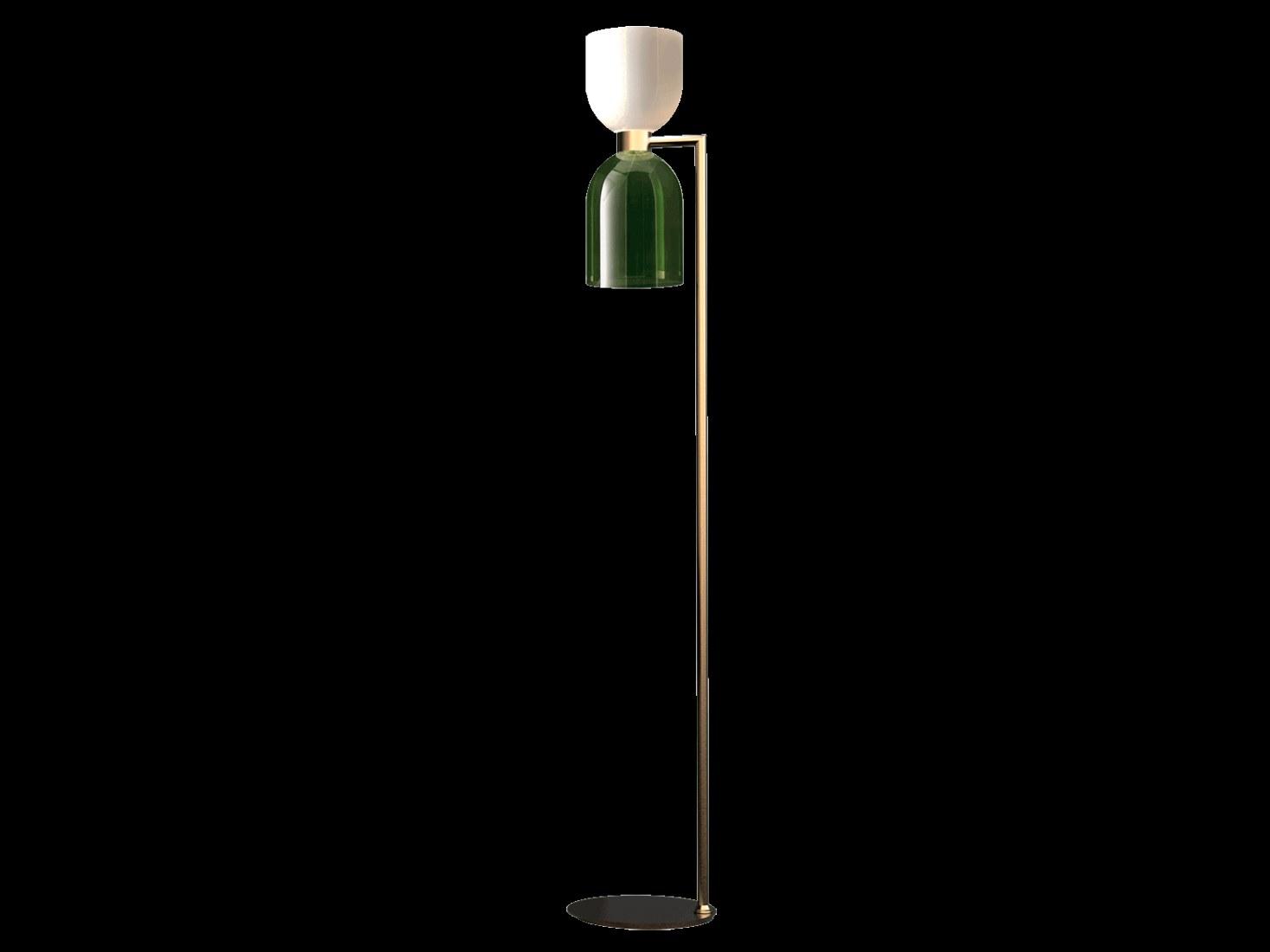 CATERINA 4026/P LED glass floor lamp with dimmer