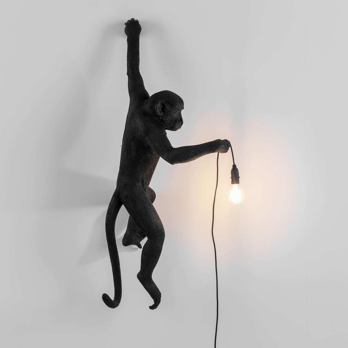 THE MONKEY LAMP BLACK HANGING LED resin wall lamp