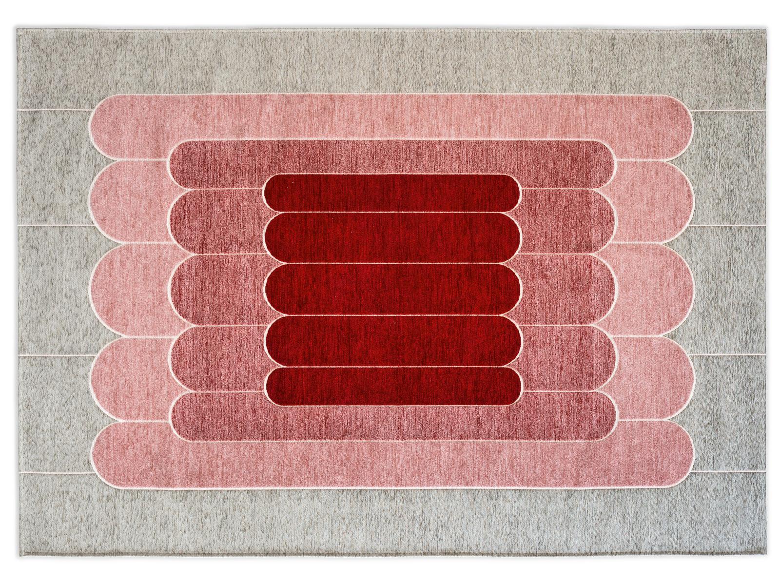 LINEE Rectangular rug with geometric shapes