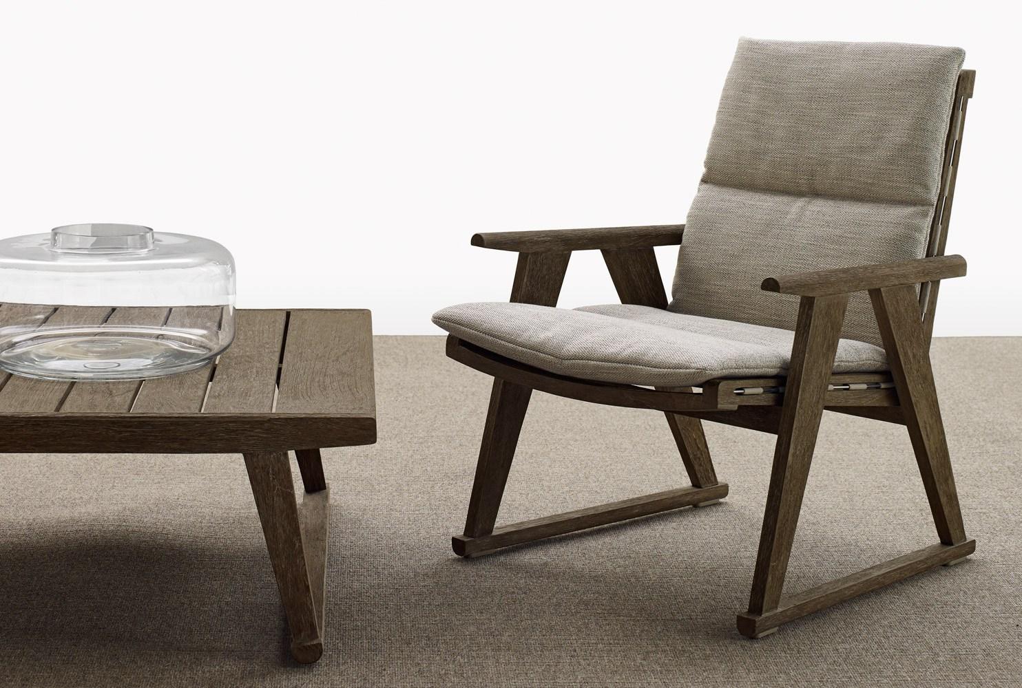 GIO Rectangular teak garden side table