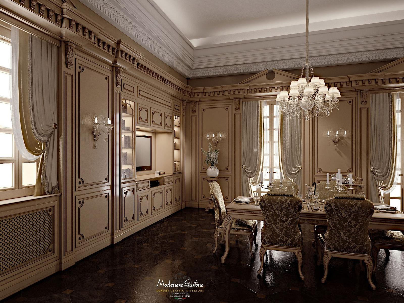 ROMANTICA - LACQUERED AND PATINATED Custom solid wood kitchen