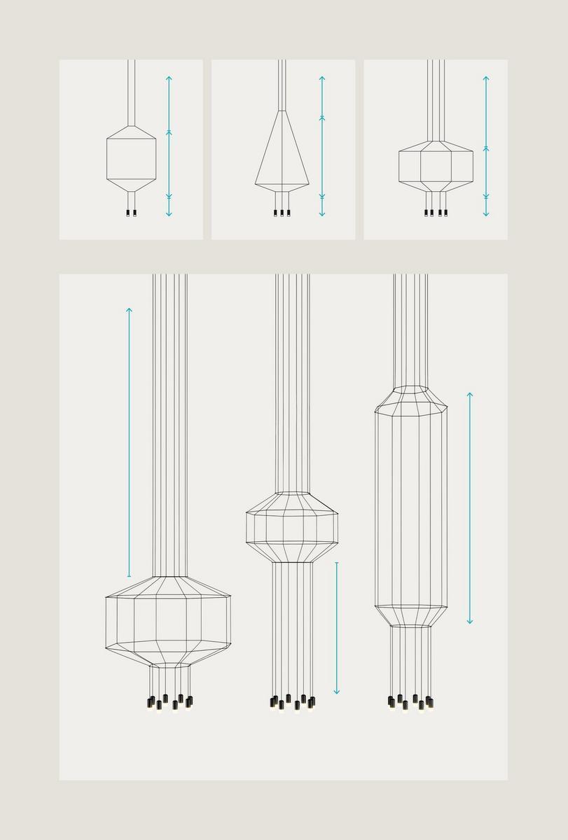 WIREFLOW 4 LED pendant lamp