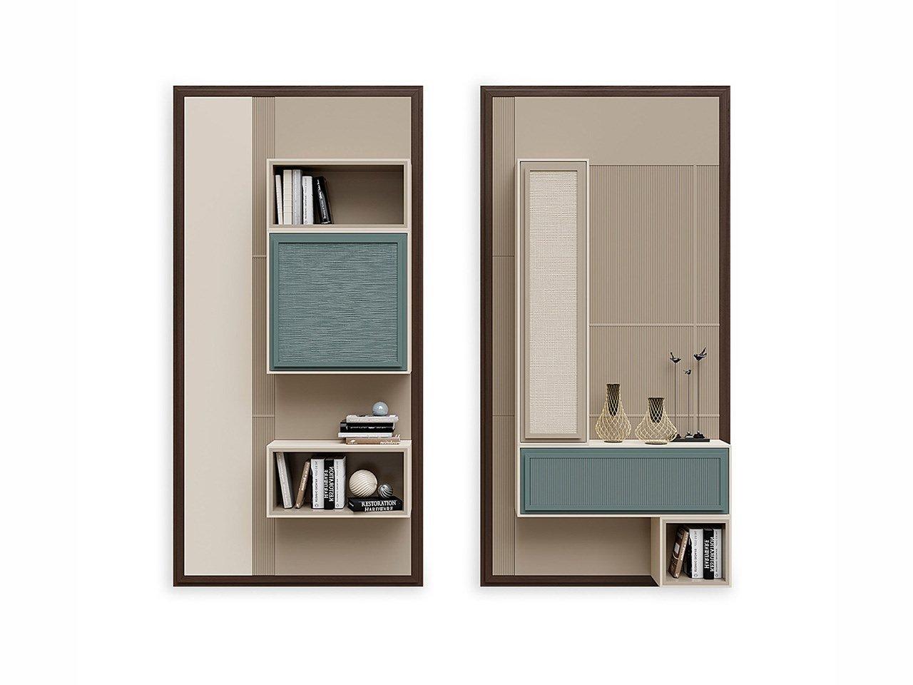 PR.864 Sectional wall-mounted storage wall