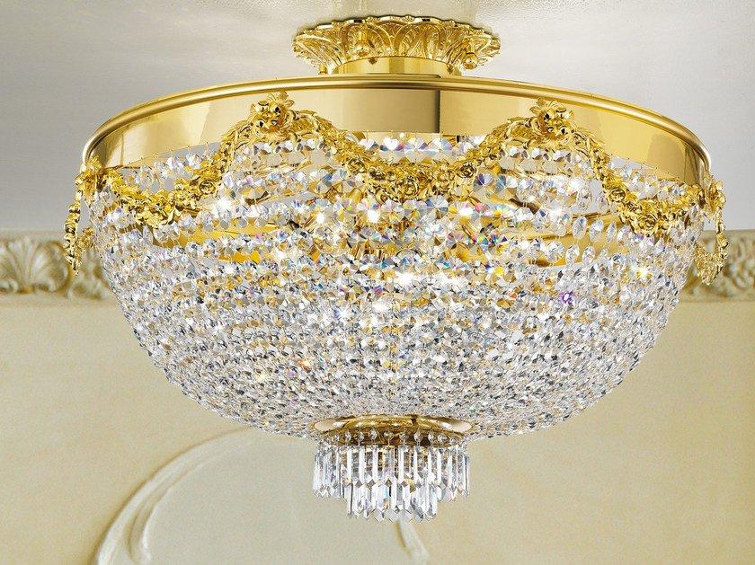 IMPERO &AMP; DECO VE 818 PL Incandescent metal ceiling lamp with crystals