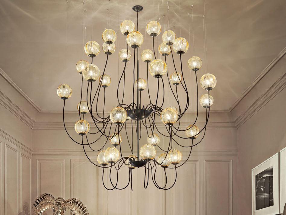 PUPPET SP 36P Direct light blown glass pendant lamp