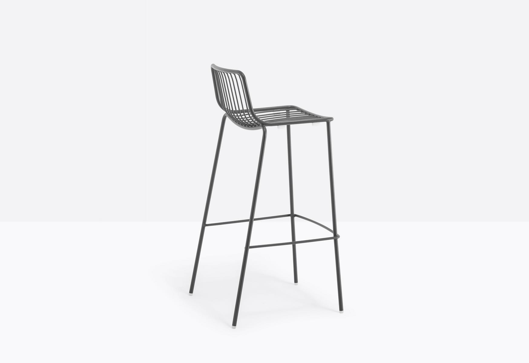 NOLITA 3658 High metal stool with back