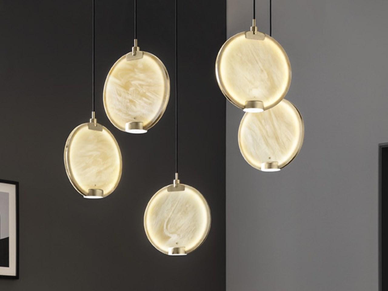 HORO S5 LED glass pendant lamp with dimmer