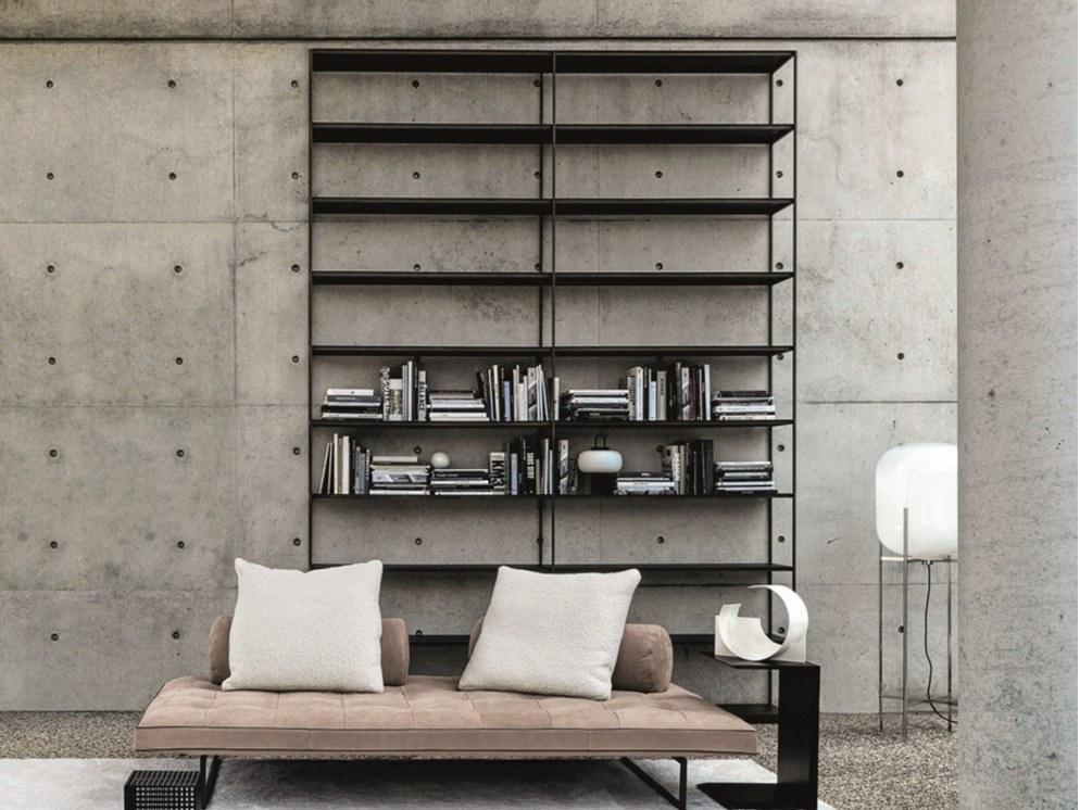 IMAGE Open double-sided metal bookcase