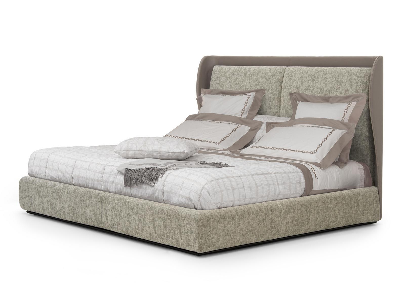 LOUISIANA Upholstered fabric double bed